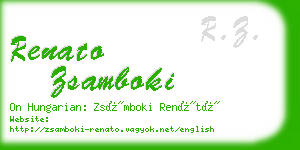 renato zsamboki business card